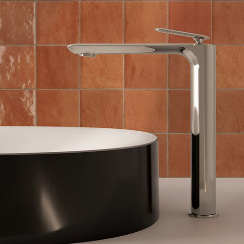 Crosswater Huck Tall Basin Mixer Tap With Lever Handle (Br Metallic).