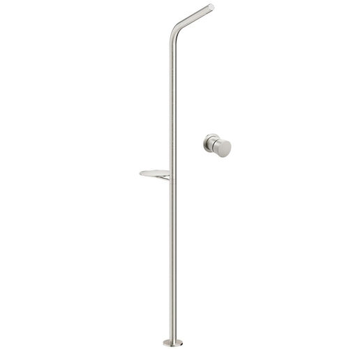 Crosswater Ixora Floor Standing Shower Column with Valve & Shelf (316 stainless Steel).