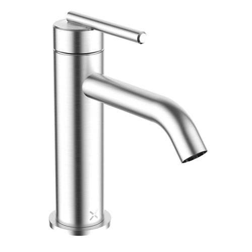 Crosswater 3ONE6 Basin Mixer Tap With Lever Handle (Stainless Steel).