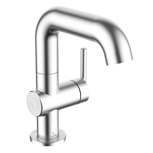 Crosswater 3ONE6 Side Lever Basin Mixer Tap (Stainless Steel).