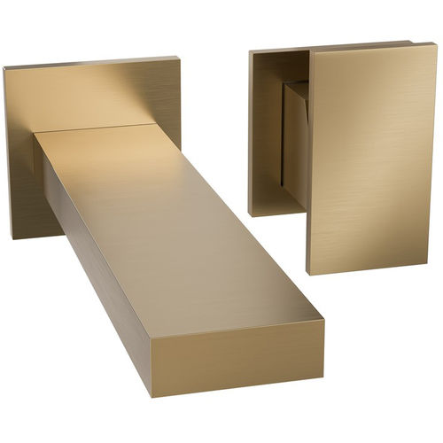 Crosswater Myron Wall Mounted Basin Mixer Tap (Brushed Brass).