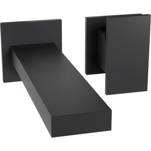 Crosswater Myron Wall Mounted Basin Mixer Tap (Matt Black).
