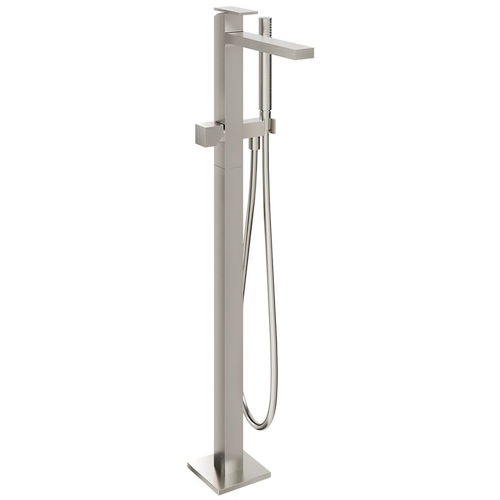 Crosswater Myron Floorstanding Bath Shower Mixer Tap (Brushed Metallic).