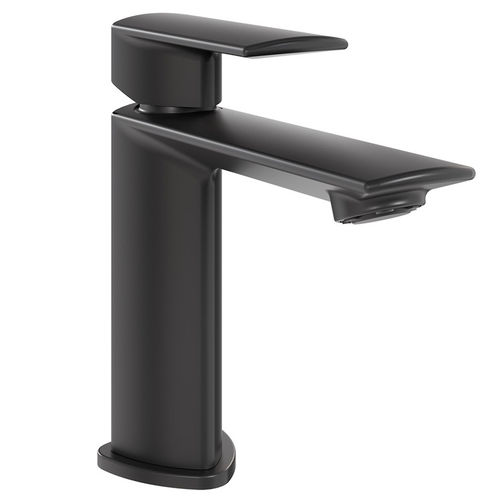 Crosswater Varda Mono Basin Mixer Tap With Lever Handle (Matt Black).