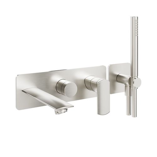 Crosswater Varda Wall-Mounted Bath Shower Mixer Tap (Br Metallic).