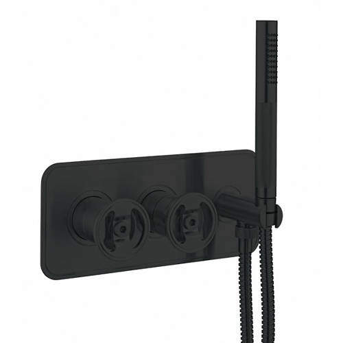 Crosswater UNION Shower Valve With Handset (2-Way, Matt Black).