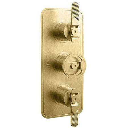 Crosswater UNION Thermostatic Shower Valve (2 Outlets, Brushed Brass).