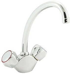 Deva Profile Dual Flow Kitchen Tap With Swivel Spout (Chrome)