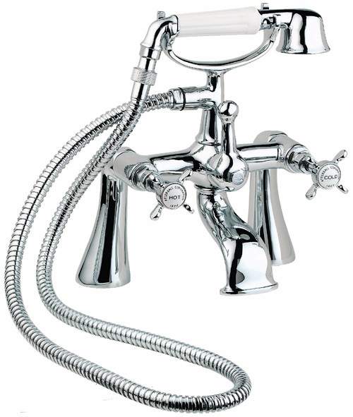 Deva Coronation 1/2" Bath Shower Mixer Tap With Shower Kit (Chrome).