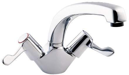 Deva Lever Action Monoblock Sink Mixer with 3" Levers & Swivel Spout.