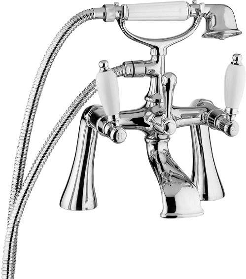 Deva Georgian Bath Shower Mixer Tap With Shower Kit (Chrome).