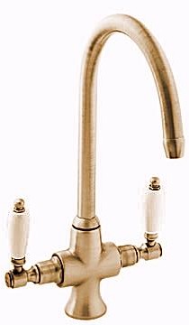 Deva Georgian Georgian Kitchen Sink Mixer with Swivel Spout (Gold)