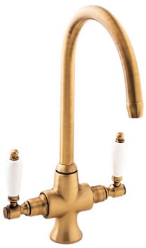 Deva Georgian Georgian Kitchen Sink Mixer with Swivel Spout (Bronze)