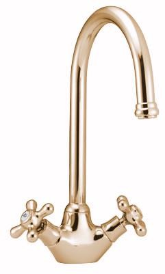 Deva Classic Venetian Monoblock Sink Mixer with Swivel Spout (Gold)