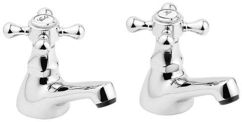 Deva Tudor Basin Taps (Pair, Chrome).