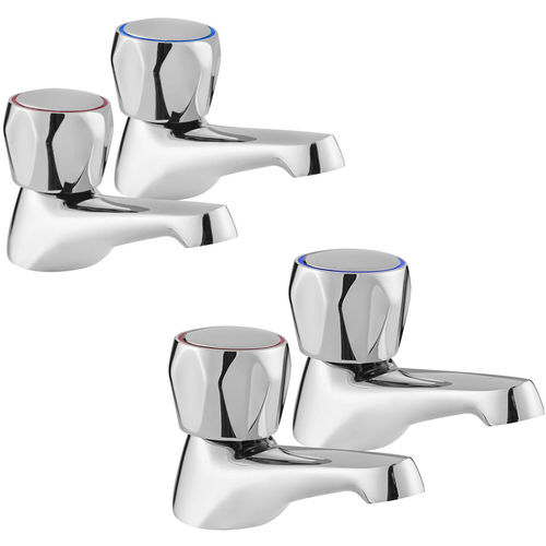 Deva Vitality Basin & Bath Tap Pack (Pairs, Chrome).