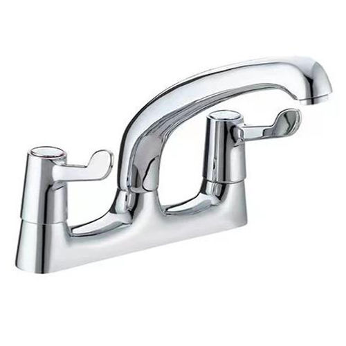 Deva Vitality Deck Mixer Kitchen Tap With Lever Handles (Eco, Chrome).