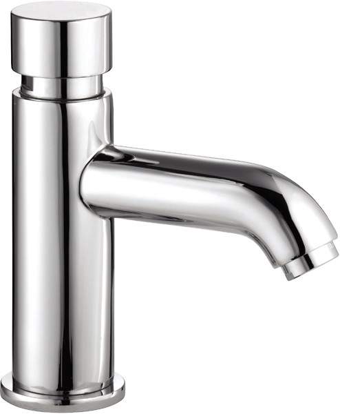 Deva Vision Self Closing Basin Tap (Single Tap, Chrome).