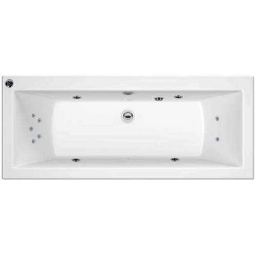 Hydracast Solarna Double Ended Whirlpool Bath With 11 Jets (1700x700mm).