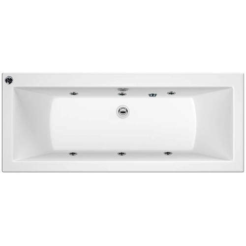 Hydracast Solarna Double Ended Whirlpool Bath With 6 Jets (1700x800mm).