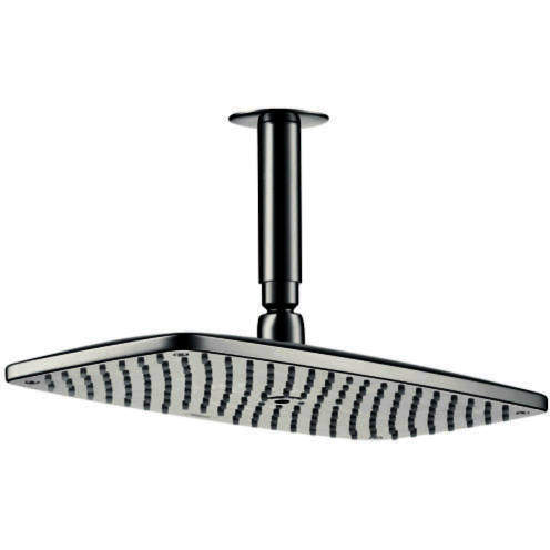 Hansgrohe Raindance E 360 Eco Shower Head & Arm (Brush Black Chrome).