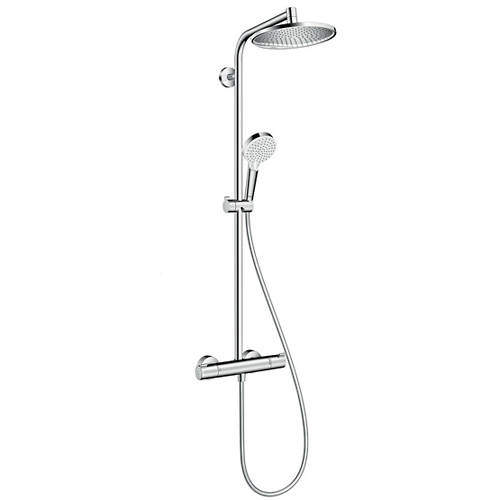 Hansgrohe Crometta S 240 1 Jet Showerpipe Pack With EcoSmart (Chrome).