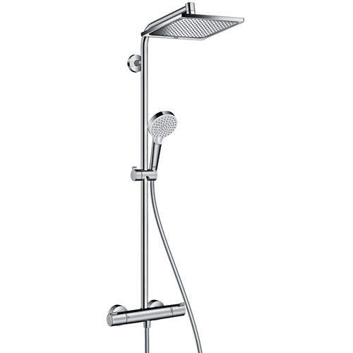 Hansgrohe Crometta E 240 1 Jet Showerpipe Pack With EcoSmart (Chrome).