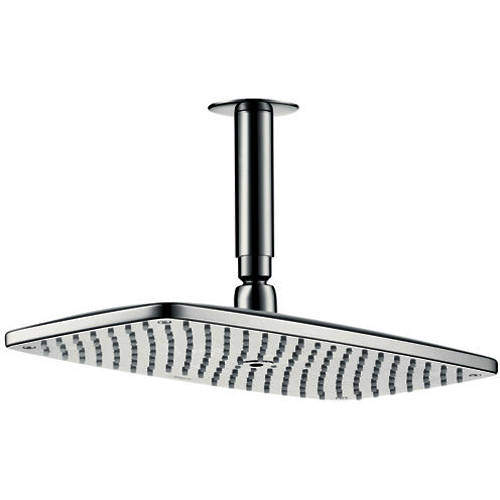 Hansgrohe Raindance E 360 1 Jet Shower Head & Arm (Brush Black Chrome).