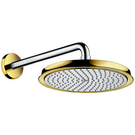 Hansgrohe Raindance Classic 240 Shower Head & Arm (Gold & Chrome).