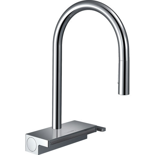 Hansgrohe Aquno Select M81 Kitchen Tap With Pull Out & sBox (3 Jets, Chrome).