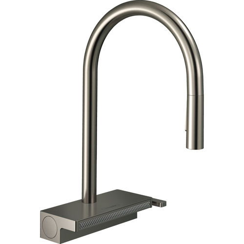 Hansgrohe Aquno Select M81 Kitchen Tap With Pull Out (3 Jets, Stainless Steel).