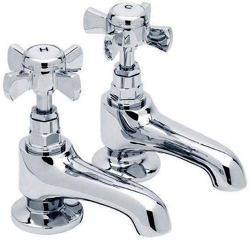 Hydra Eton Basin Taps (Pair, Chrome).