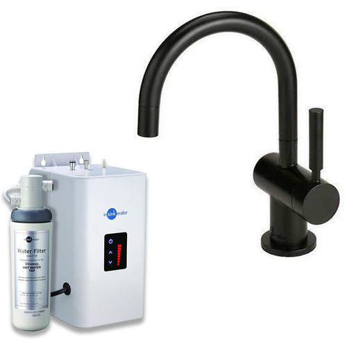 InSinkErator Hot Water Steaming Hot & Cold Filtered Kitchen Tap (Matt Black).