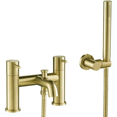 JTP Vos Bath Shower Mixer Tap With Kit (Brushed Brass).