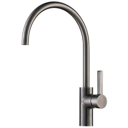 JTP Vos Vos Kitchen Tap With Single Lever Handle (Brushed Black).