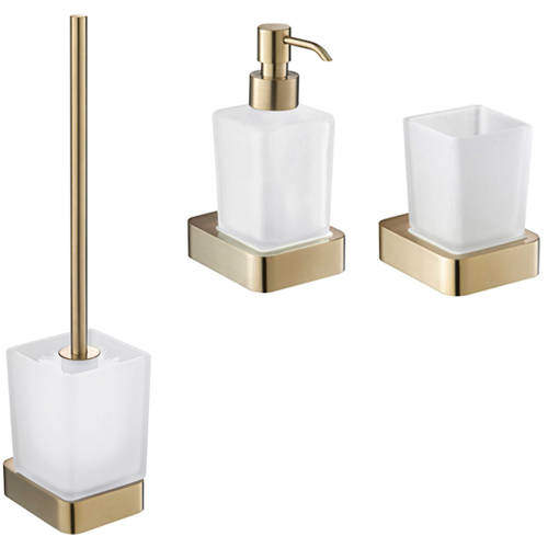 JTP Hix Bathroom Accessories Pack 4 (Brushed Brass).