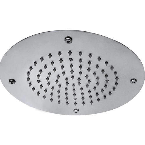 JTP Inox Ceiling Mounted Round Shower Head (300mm, Stainless Steel).