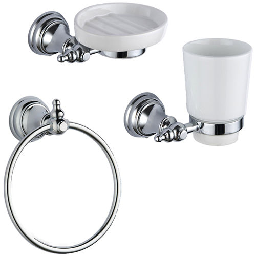 Kartell Astley Bathroom Accessories Pack 5 (Chrome).