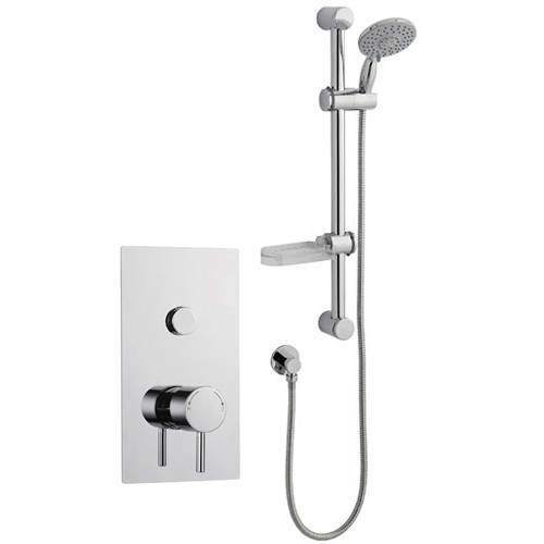 Kartell Plan Push Shower Valve With Slide Rail Kit (Option 8).