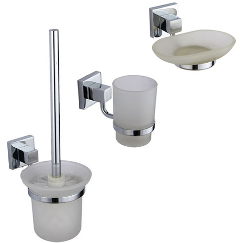 Kartell Pure Bathroom Accessories Pack 5 (Chrome).