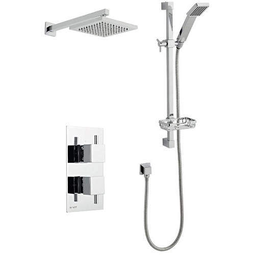 Kartell Pure Shower Valve, Slide Rail Kit With Head & Arm (Option 3).