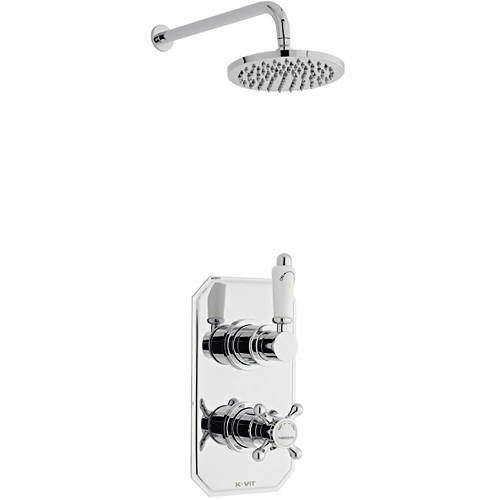 Kartell Viktory Shower Valve, Round Head & Wall Mounting Arm (Option 2).