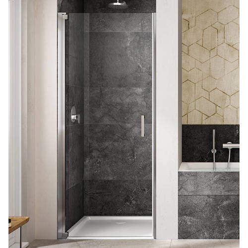 Lakes Italia Amare Semi-Frameless Pivot Shower Door (700x2000mm, LH).