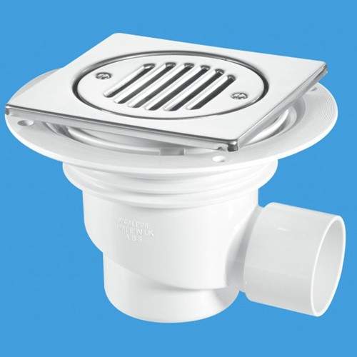 McAlpine Gullies 75mm Shower Trap Gully For Tiled Or Stone Flooring.