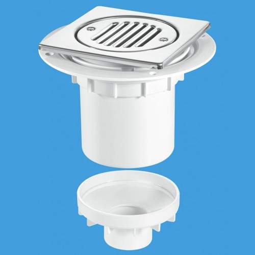 McAlpine Gullies 75mm Shower Trap Gully For Tiled Or Stone Flooring.