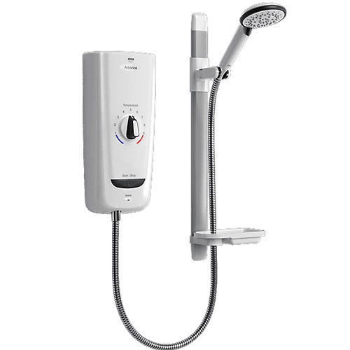 Mira Advance Electric Shower 8.7kW (White & Chrome).