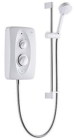 Mira Electric Showers Jump Electric Shower (White & Chrome, 10.5kW).