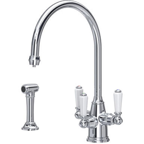 Perrin & Rowe Phoenician 3 In 1 Filtered Kitchen Tap With Rinser (Chrome).