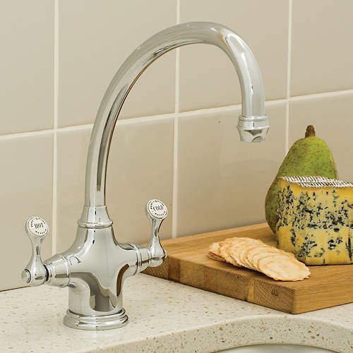 Perrin & Rowe Etruscan Kitchen Mixer Tap (Chrome).