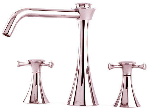 Perrin & Rowe Oasis 3 Hole Kitchen Tap (Polished Nickel).